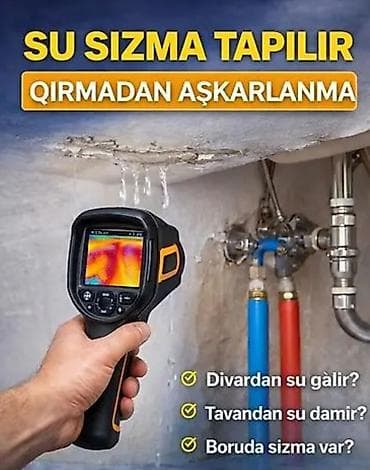 su sizma aparati: Su sızmasının aşkarlanması xidməti - Qırmadan, dağıtmadan dəqiq yerin — 1