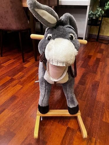 ev pişiklər: Uşaq üçün yelləncək oyuncaq – eşşək fiqurlu. - Yumşaq plüş — 2