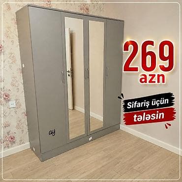 pustə ağacı satılır: 4 qapılı dolab Yep yeni 270 azn rəng seçimi var çatdırılma var — 1