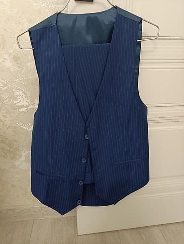 ziyafet geyim: Kostyum, Demisezon, XL, rəng - Göy — 3