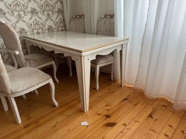 Ремонт и строительство: Для гостиной, Новый, Раскладной, Прямоугольный стол, 6 стульев — 2