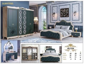 угловая тумба: Двуспальная кровать, 2 тумбы, Турция, Новый — 1