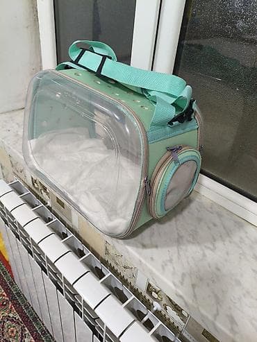 Şəffaf ön panelli daşıma çantası – pişik və kiçik itlər üçün real