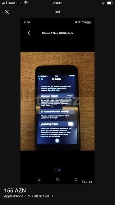 IPhone 7 Plus, 128 GB, Qara, Barmaq izi — 3