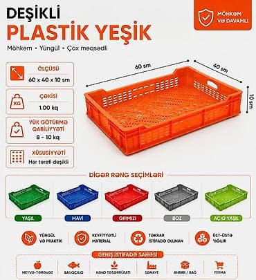 termo box: Plastik yeşik(tara,sebet,yesik,qutu) istehsalı. ölçülər 60/40/10sm — 7