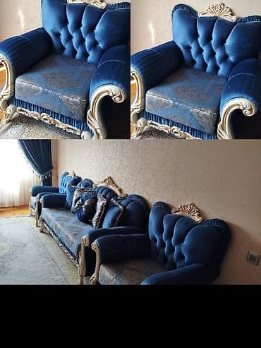 divan kreslo ucuz: İşlənmiş, Divan, 2 kreslo — 1