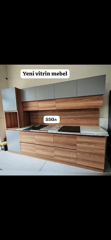 membran mebel nədir: *550₼ vitrin MƏTBƏX mebeli yenidir*‼️ ÖLÇÜ:-3 hun 2.2 ÜNVAN:əhmədli — 1