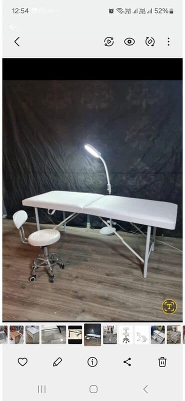 Yeni, Kosmetoloji kuşetka, Qatlanan, rəng - Ağ