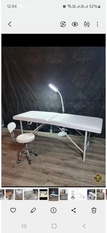 куханная мебель: Новый, Косметологическая кушетка, Нескладной, цвет - Белый — 25