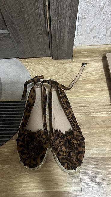 rezin botinkalar: Leopard naxışlı qadın espadrilləri - Model: bağlamaqlı espadrillər - — 3