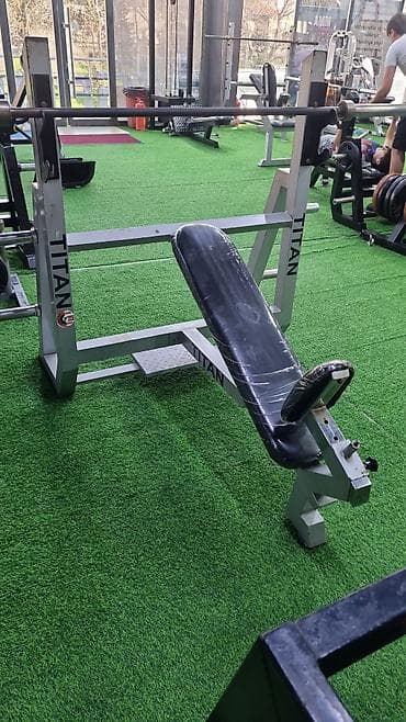 CD, DVD disklər və kassetlər: Peşəkar trenajor avadanlıqları – TITAN brendi - Ştanq üçün skamya — 1