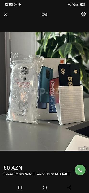 xiaomi redmi 9 t: Xiaomi 64 GB, rəng - Yaşıl, 
 İki sim kartlı — 2