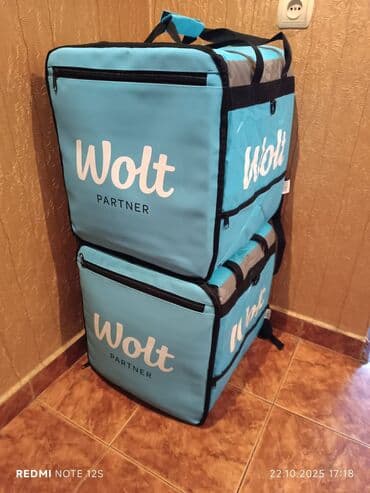 restoran avadanliq: Wolt çantası Kuryer çantası 2 si birgə 69 azn 1 istifade təzə pakofka — 1