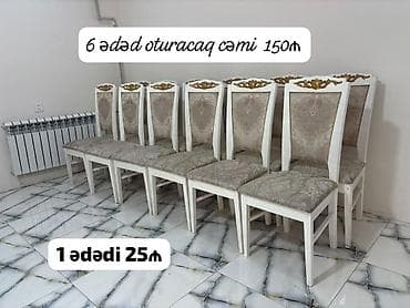oturaca: Temiz taxta stullar 6sı 150azn ünvan H. Aslanov. FatiNika — 1