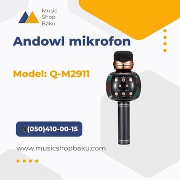 bluetooth mikrafon: Andowl mikrofon Model: Q-M2911 🚚Çatdırılma xidməti mövcuddur — 1