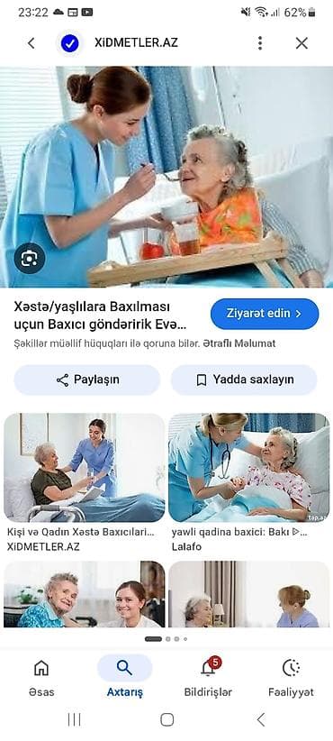 model isi axtariram: Xəstə baxıcısı tələb olunur, Növbəli qrafik — 1
