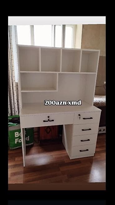 masa kafe: Düz masa, Stulsuz, Polkalı, Siyirməli, Sadə laminat — 1