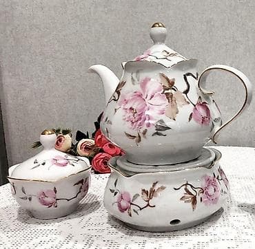 su gabi: Çay dəsti, rəng - Ağ, Farfor, Almaniya — 2