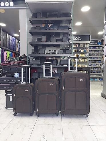 parca camadan: Səyahət üçün 3-lü çamadan dəsti - Ölçülər: kiçik, orta və böyük (3 — 1