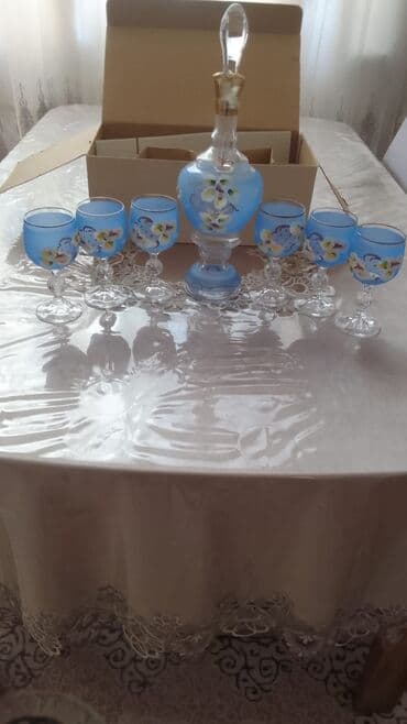 Qrafinlər və səhənglər: Rəng - Göy, Keramika, 6, 1 l, Belçika — 1