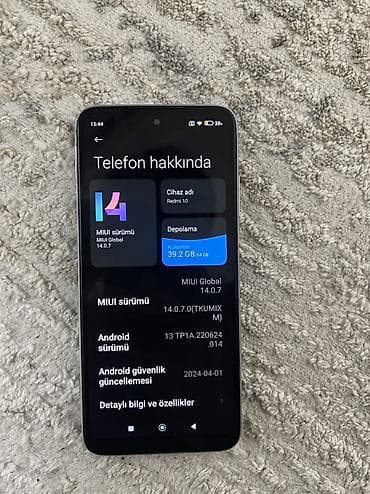 printer telefon: Redmi 10, 64 GB, rəng - Mavi, Face ID — 3
