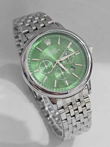 zümrüd qaşlı üzüklər: Qol saatı, Emporio Armani, rəng - Yaşıl — 6