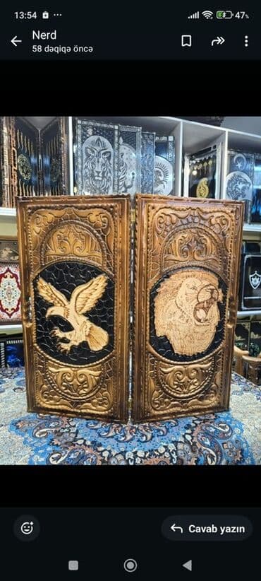 qaşıq dəstləri: Əl işı taxta nərd dəstləri

- qiymet sonudu 100 manat — 1