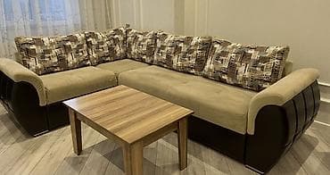 bulud mebel: L formalı yumşaq künc divanı və jurnal masası. Divan geniş oturma — 1