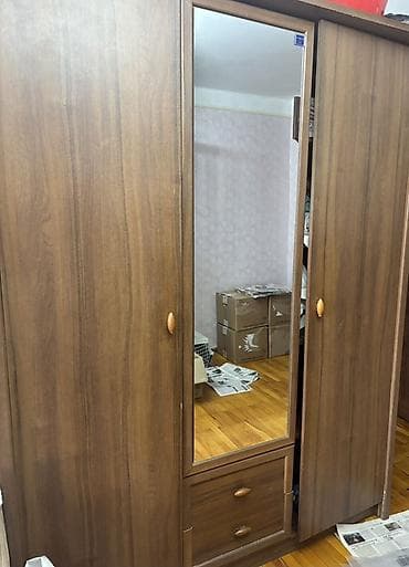 perla tv stend: Qonaq otağı üçün klassik üslubda mebel dəsti - Material: tünd qəhvəyi — 4