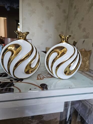 vaza qab: Təcili!!! Ela vəziyyətdə hündürlüyü 16 sm olan 2 eded suvenir qablar — 4