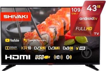 nlt plus electronics: Yeni Televizor Shivaki LED ekran 43" FHD (1920x1080), Pulsuz çatdırılma, Rayonlara çatdırılma — 2