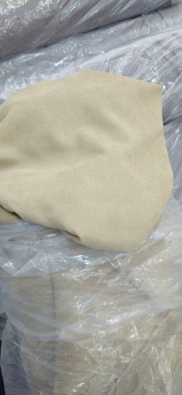 su çanı: Bej rəngdə toxuma parça - Material: sıx toxunmuş, xırda naxışlı — 6