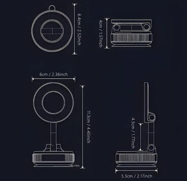 купить держатель для телефона: Üçoxlu, güclü vakuumlu maqnit telefon tutacağı - İstənilən səthə — 7