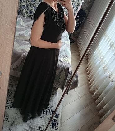 Qara uzun ziyafət donu tezedir tecili satılır deye qiymət çox aşağı — 3