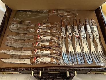 bıcağlar: Millerhaus “Royal Series” 25 hissəli bıçaq dəsti – timsah naxışlı dəri — 1