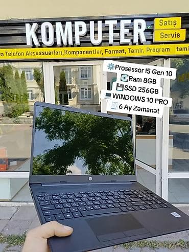 HP noutbuk - Prosessor: Intel Core i5, 10-cu nəsil - Operativ yaddaş