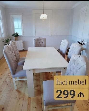 Qonaq otağı üçün, Yeni, Açılmayan, Dördbucaq masa, 6 stul lalafo.az -da Qonaq otağı üçün, Yeni, Açılmayan, Dördbucaq masa, 6 stul