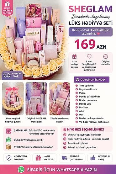 devit 3: SHEGLAM brendindən hazırlanmış LÜKS Hədiyyə Seti Xüsusi günlər üçün — 1