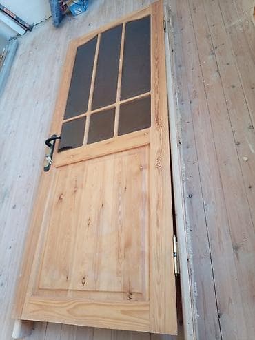 palma ağacı: Təbii ağacdan hazırlanmış giriş/otaq qapısı - Material: bərk ağac — 3