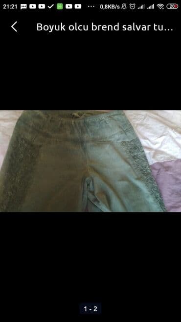 polşanın qadın şalvarları: 42_44 olcu.turk brendi .orijinal ketan şalvar.bel hisse — 2