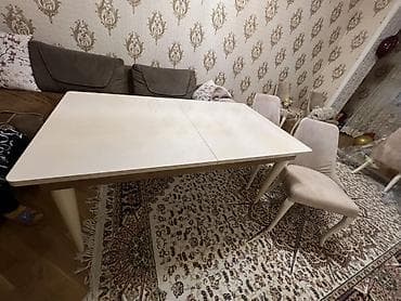 Qonaq otağı üçün, Açılan, Dördbucaq masa, 6 stul