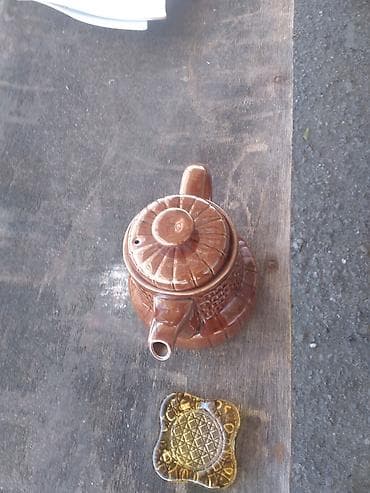 Çay dəsti, rəng - Qəhvəyi, Keramika — 4