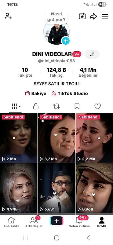 Satılır: TikTok səhifəsi – “Dini Videolar” Profil məlumatları: - Niş