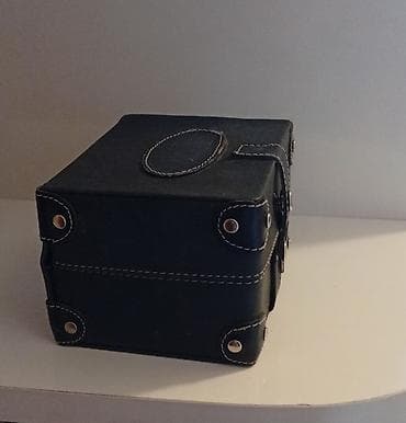 ev kaktusu: Dəri saxlama qutusu - Material: süni dəri örtük, kontrast ağ tikişlər — 3