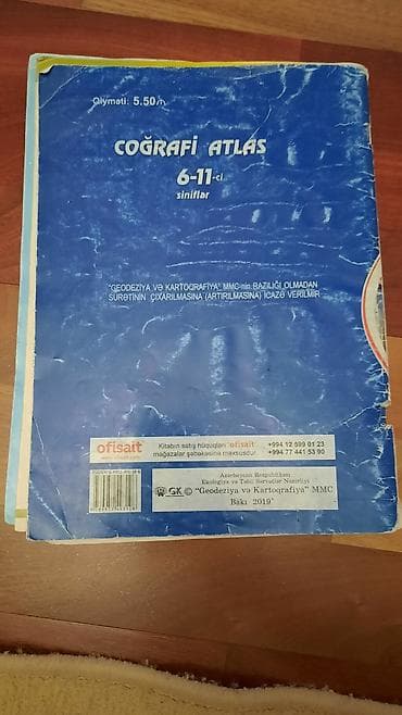 mhm ədəbiyyat pdf 2025: Coğrafiya atlas satılır.Qiymət 2₼ — 2