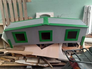 quş yuvası düzəltmək: Üç yuvalı pişiklər üçün geniş su keçirməyən davamlı matrealdan — 1