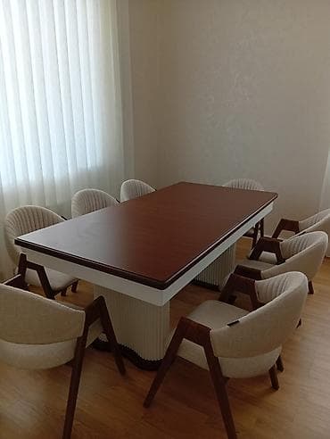 Qonaq otağı üçün, Açılan, Dördbucaq masa, 8 stul lalafo.az -da Qonaq otağı üçün, Açılan, Dördbucaq masa, 8 stul