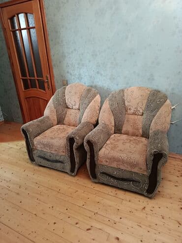 Кресла: Б/у, Кресло, Ткань, Нет кредита, Бесплатная доставка на адрес — 2