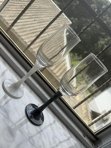 icki: Qədəhlər, rəng - Ağ, Şüşə, 2 ədədli dəst, 200 ml — 2