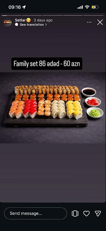 tort catdirilma: Nahar dəsti — 1